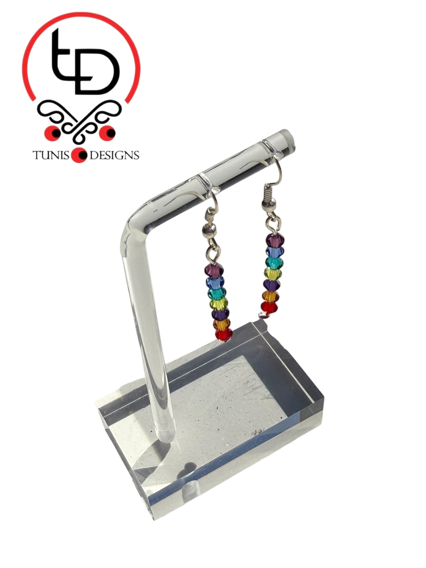 Chakra Genuine Swarovski Xilion Crystal Beads Earrings