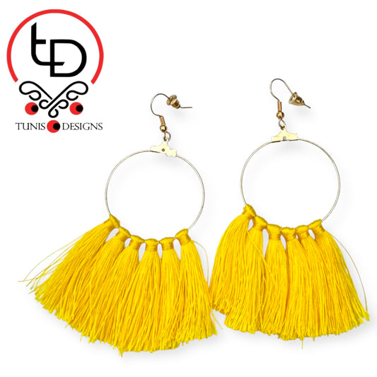 Gold Plated Yellow Earrings